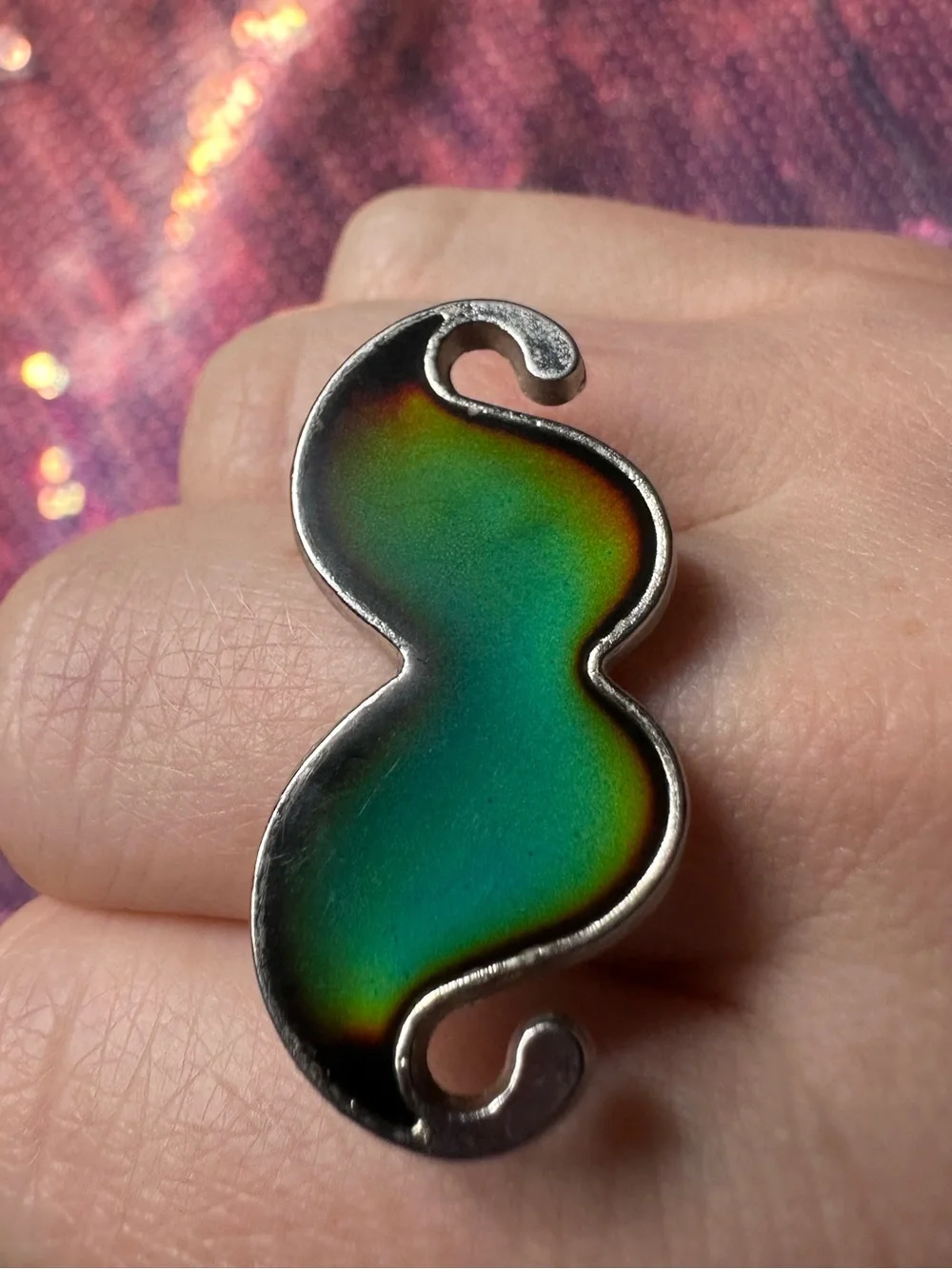 Mustache Shaped Mood Ring